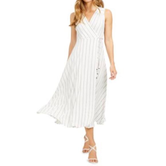 Calvin Klein Gray and white stripped dress - Picture 1 of 7